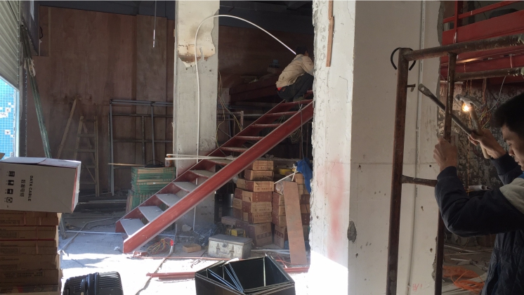 灯火阑珊施工现场