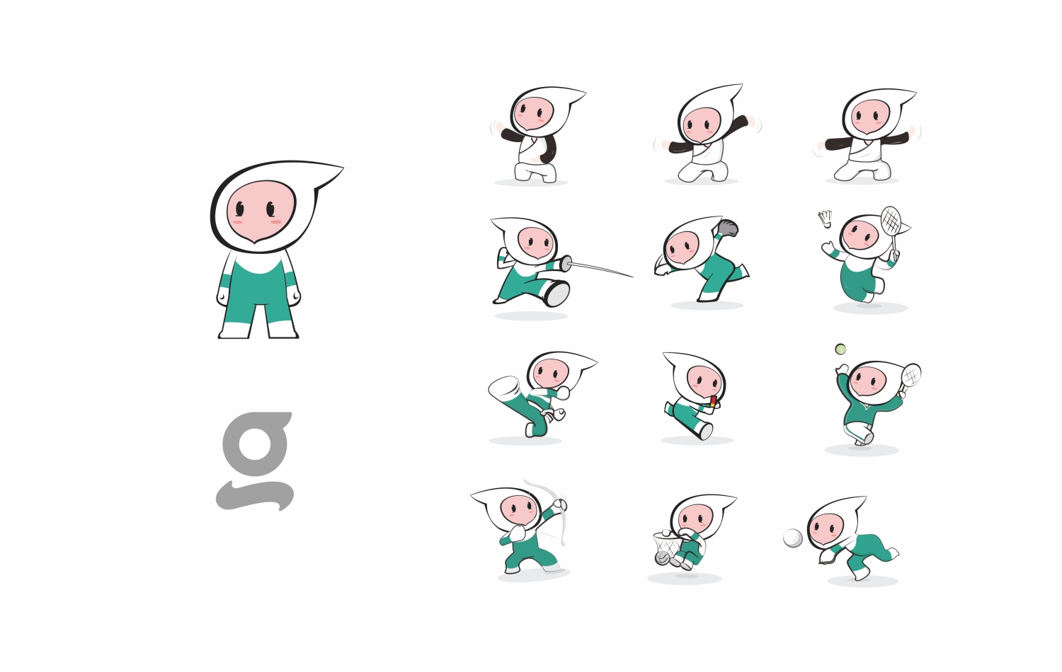 极腾护具吉祥物表情包设计