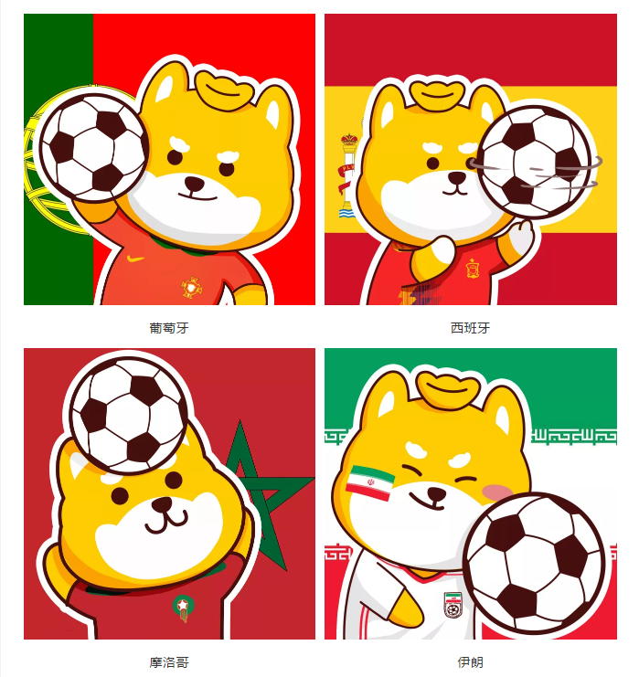 世界杯各个国家卡通头像