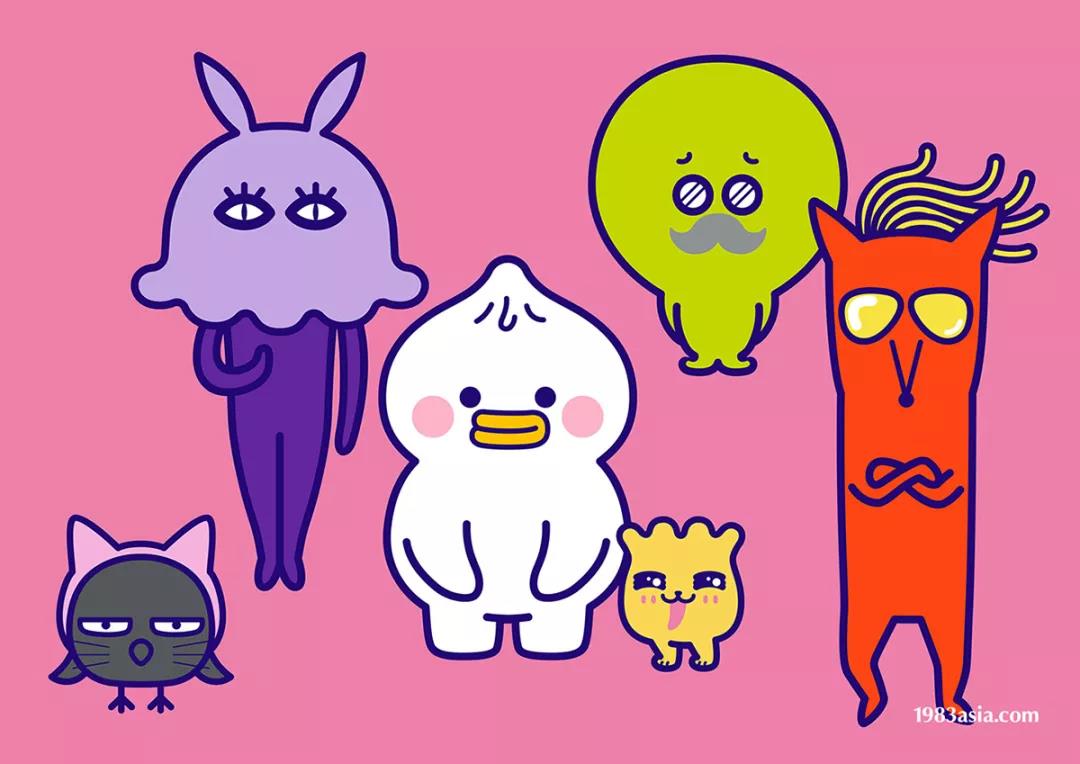 大包小包卡通吉祥物设计