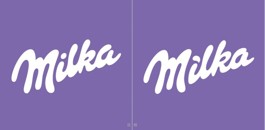 妙卡巧克力新旧logo对比