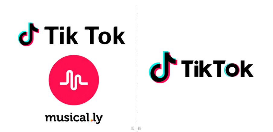 抖音海外版新旧logo对比