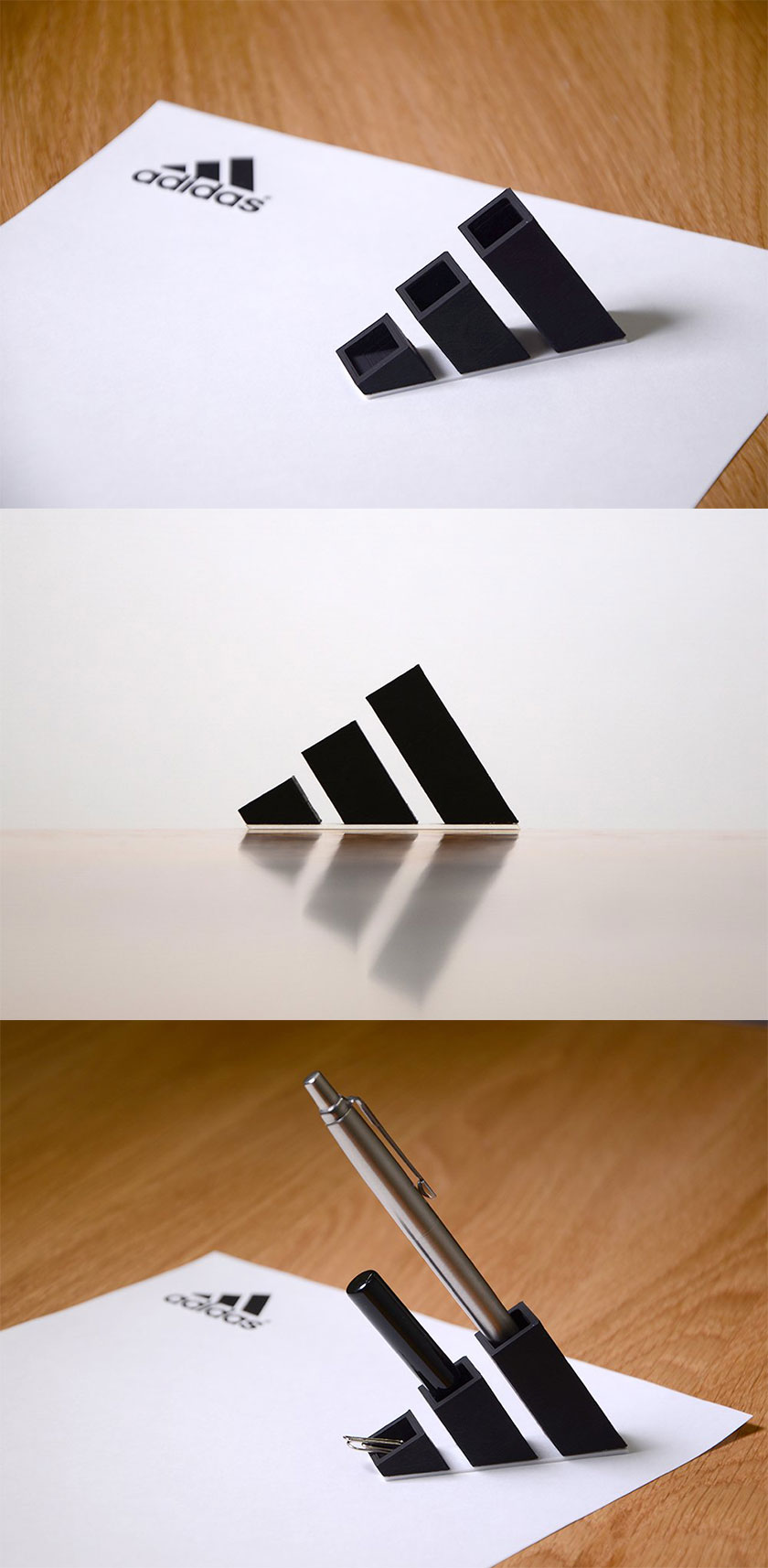 阿迪达斯logo笔架