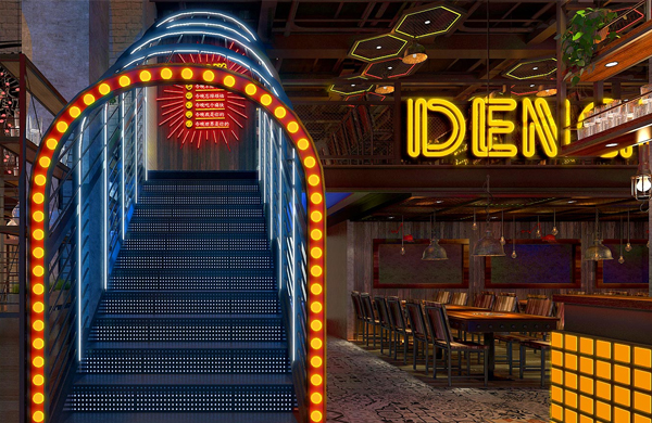 灯火阑珊——宵夜广场空间设计_东莞品牌设计公司_深圳比高创意擅长品牌策划_VI设计_包装_logo设计_作品案例_连锁空间