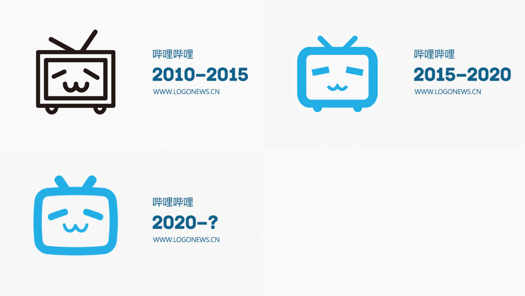 b站bilibili历代LOGO设计演变