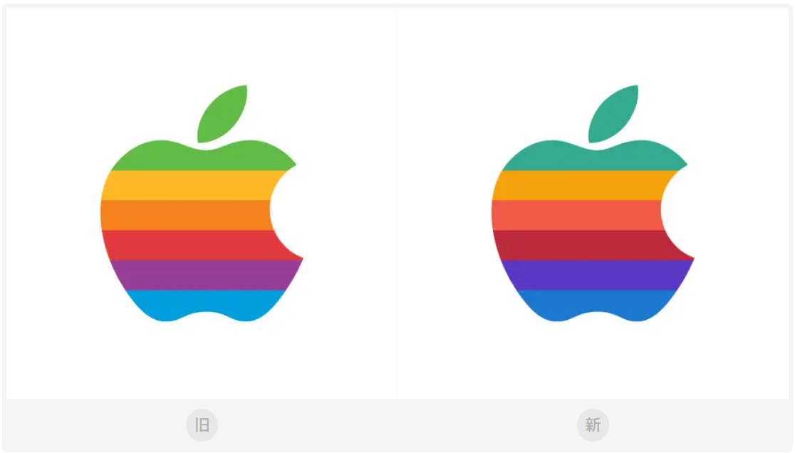 苹果新版彩虹LOGO设计