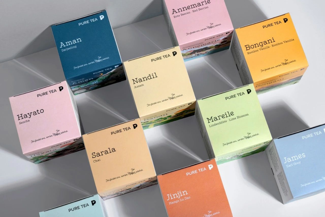 德国茶品牌Pure Tea茶包装设计形象