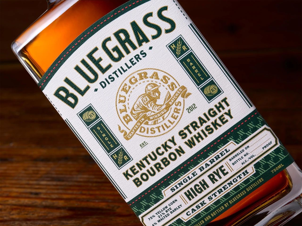 Bluegrass Distillers肯塔基威士忌包装设计细节