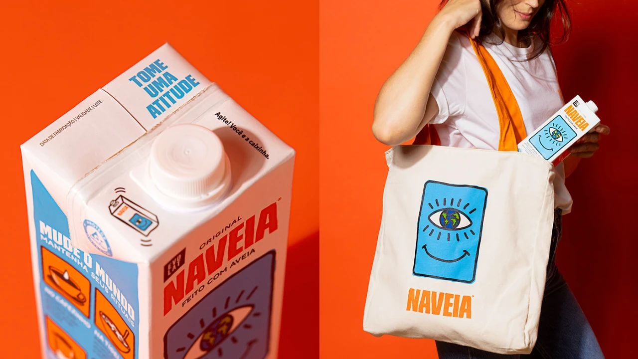 Naveia牛奶饮品包装设计形象