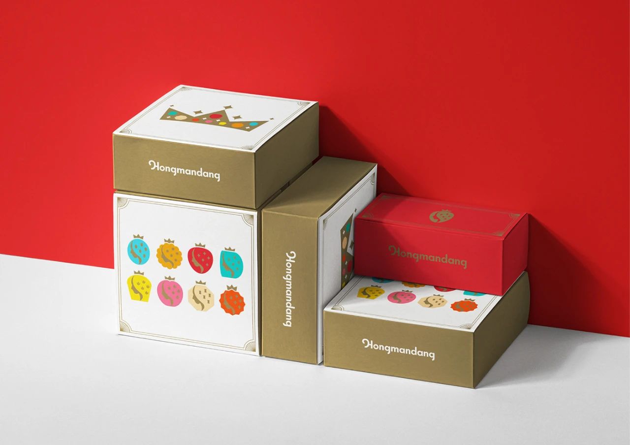 Hongmandang韩国甜品咖啡馆品牌设计包装设计效果