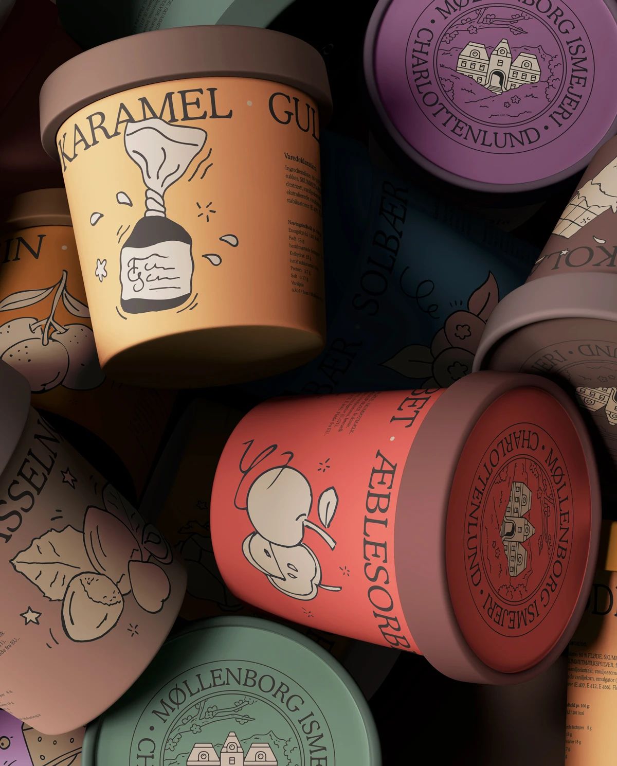 丹麦冰淇淋店品牌设计包装设计