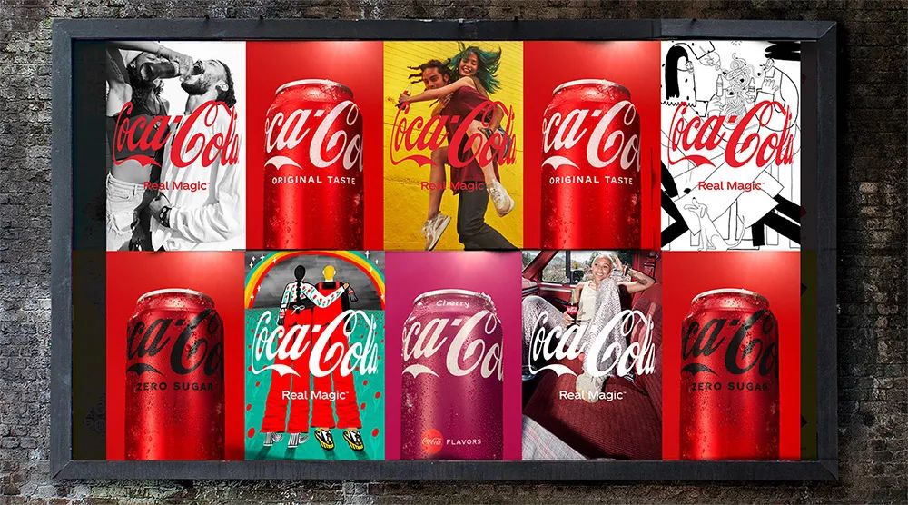可口可乐拥抱LOGO设计宣传演绎