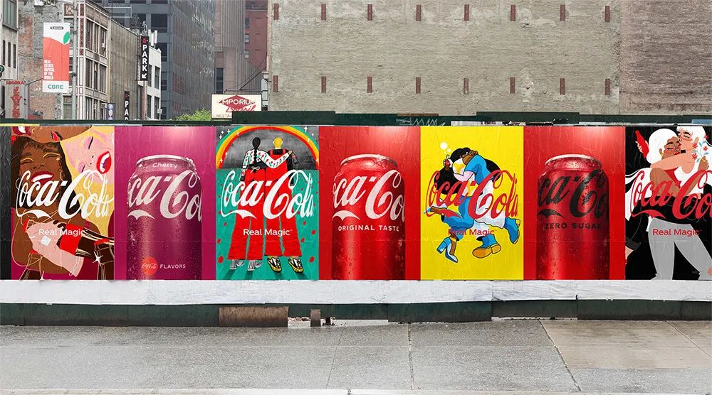 可口可乐拥抱LOGO设计演绎展示