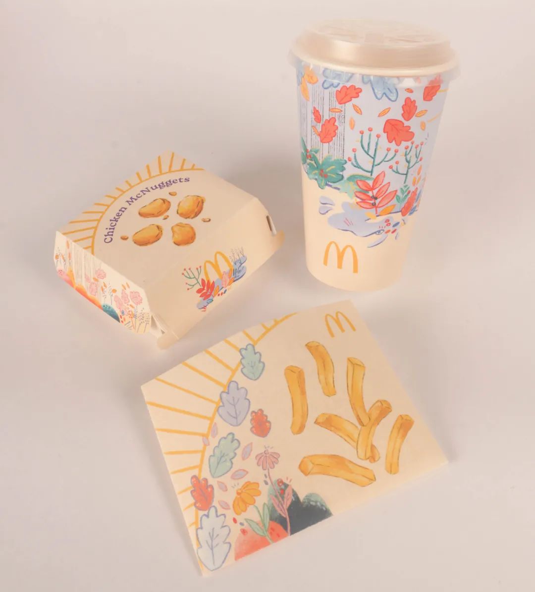 麦当劳环保手绘产品包装设计